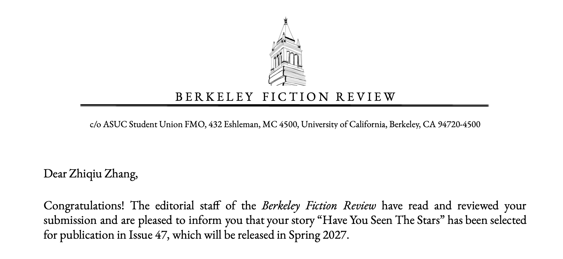 Short story — Berkeley